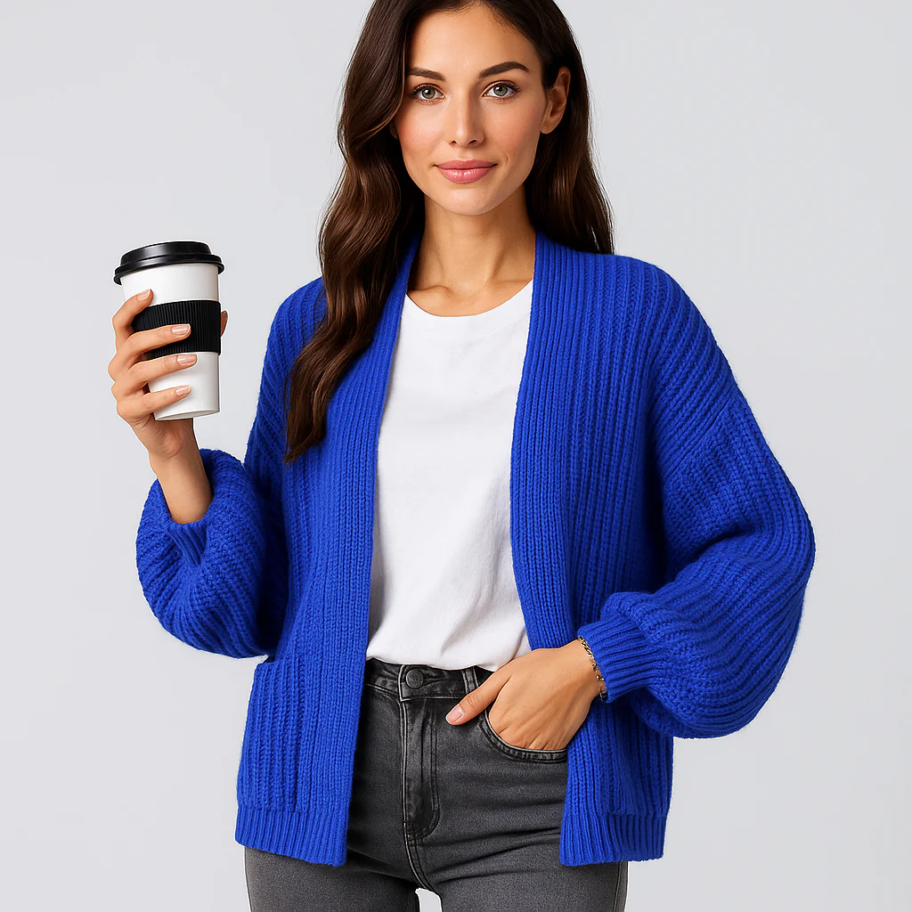 Cardigan Confortable - Manches Longues - Poches Pratiques – Image 3