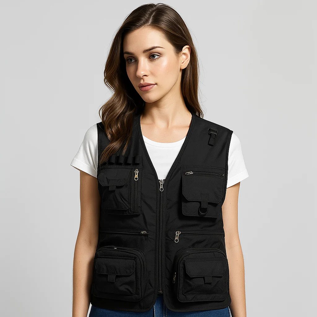 Gilet d'été Multi Poches - Fonctionnel - Léger - Élégant – Image 3