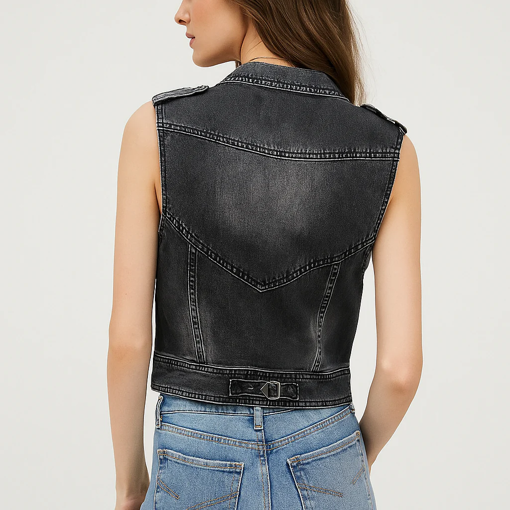 Veste en Denim Dame - Confort Élégant - Qualité Intemporelle – Image 3