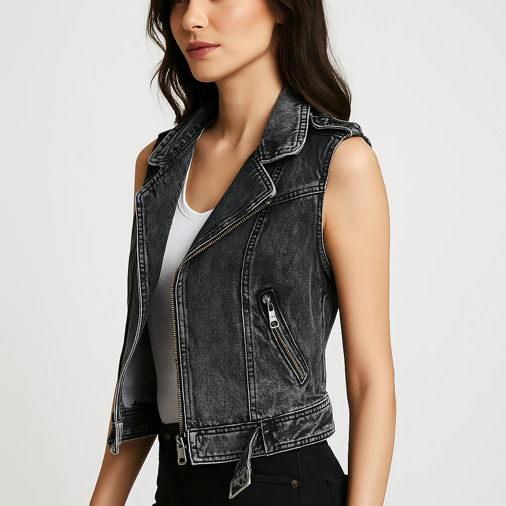 Veste en Denim Dame - Confort Élégant - Qualité Intemporelle – Image 2