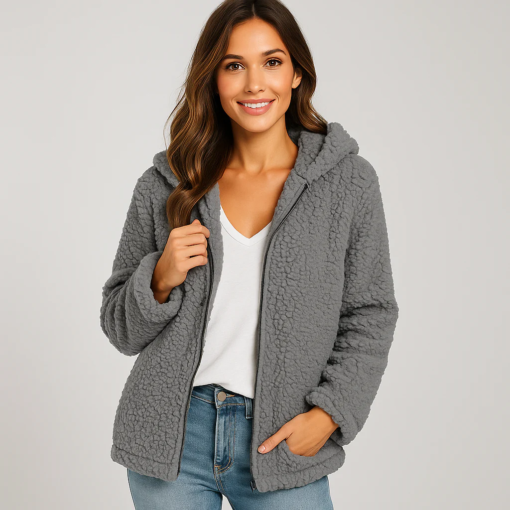 Veste en Polaire avec Capuche - Fermeture Éclair - Gilet en Polaire Confort – Image 6