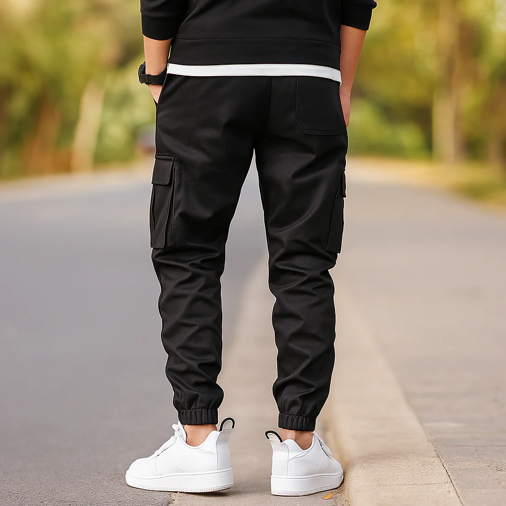 Pantalons Cargo pour Homme - Taille Élastique - Plusieurs Poches Pratiques – Image 3