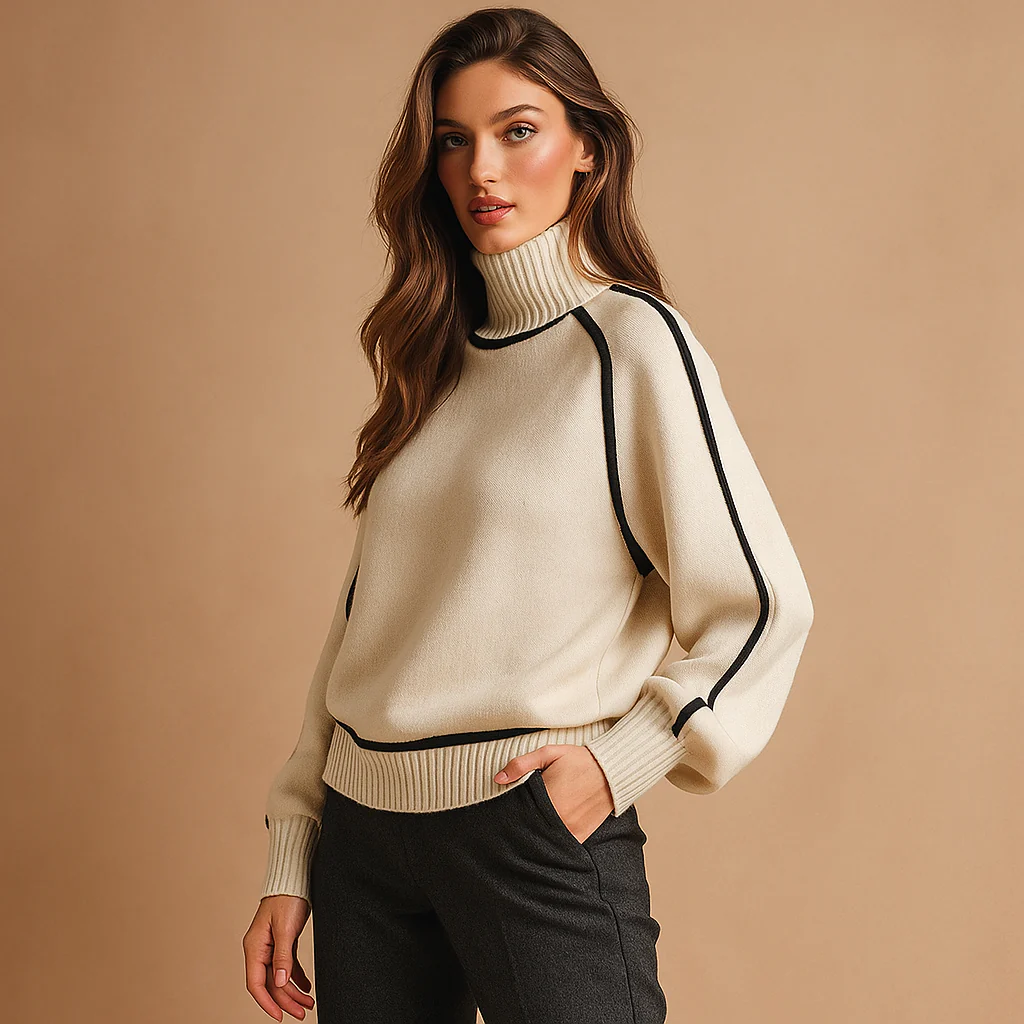 Pull à col montant - Confortable - Chaud - Design élégant – Image 6