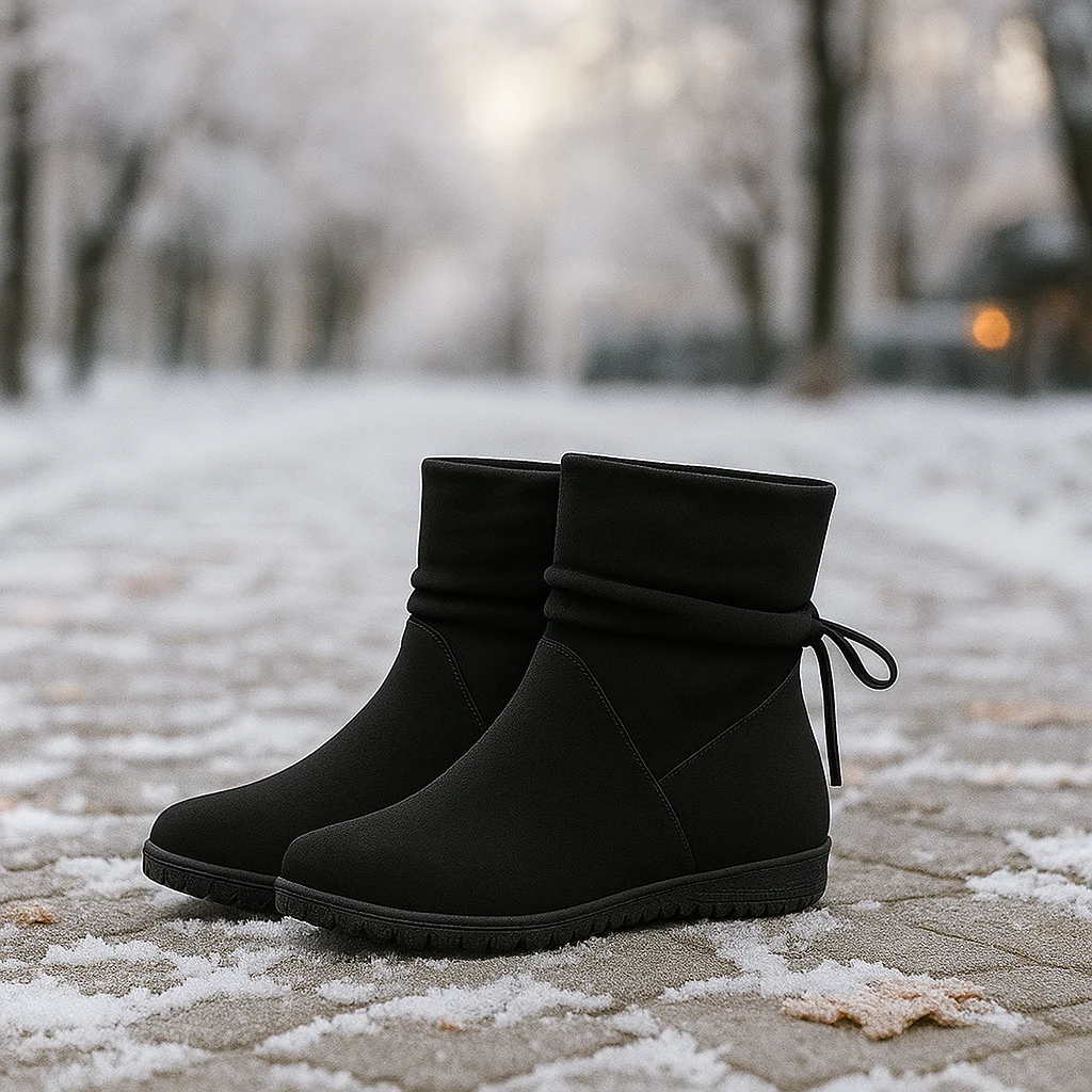 Bottines Femme en Suède à Lacets – Semelle Antidérapante Hiver – Image 2