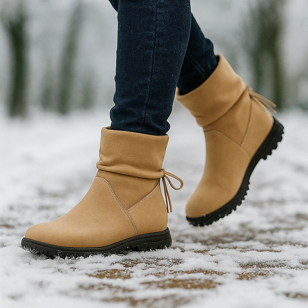 Bottines Femme en Suède à Lacets – Semelle Antidérapante Hiver – Image 3