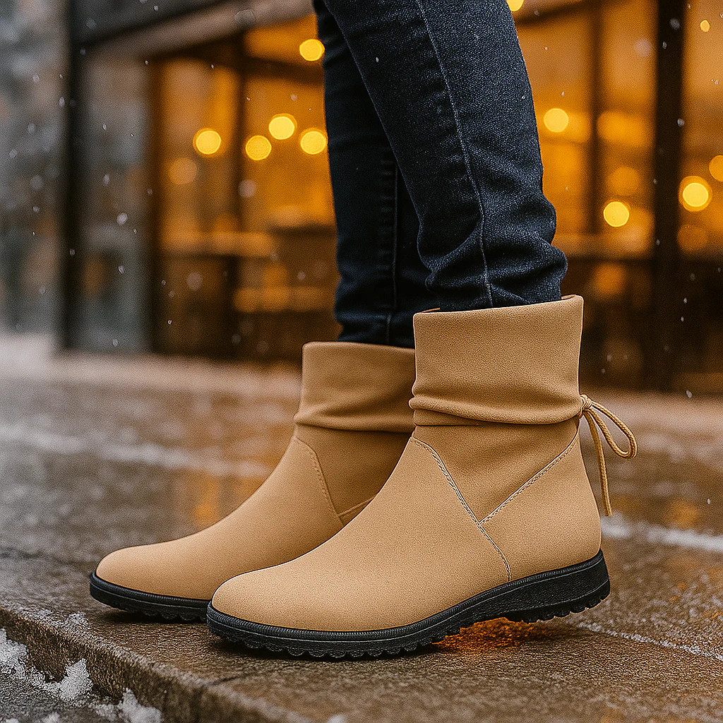 Bottines Femme en Suède à Lacets – Semelle Antidérapante Hiver – Image 4