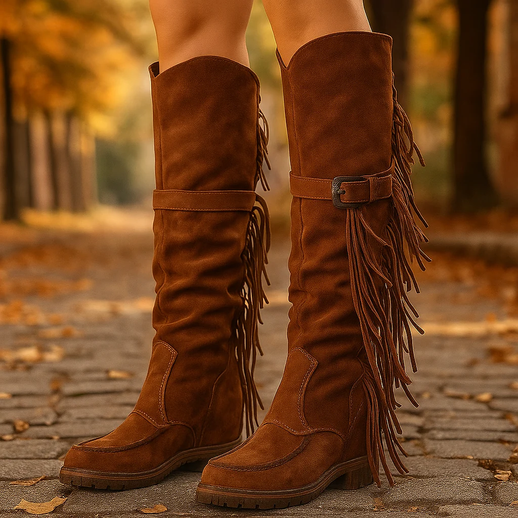 Bottes Hautes à Franges Femme Confort & Style – Image 4