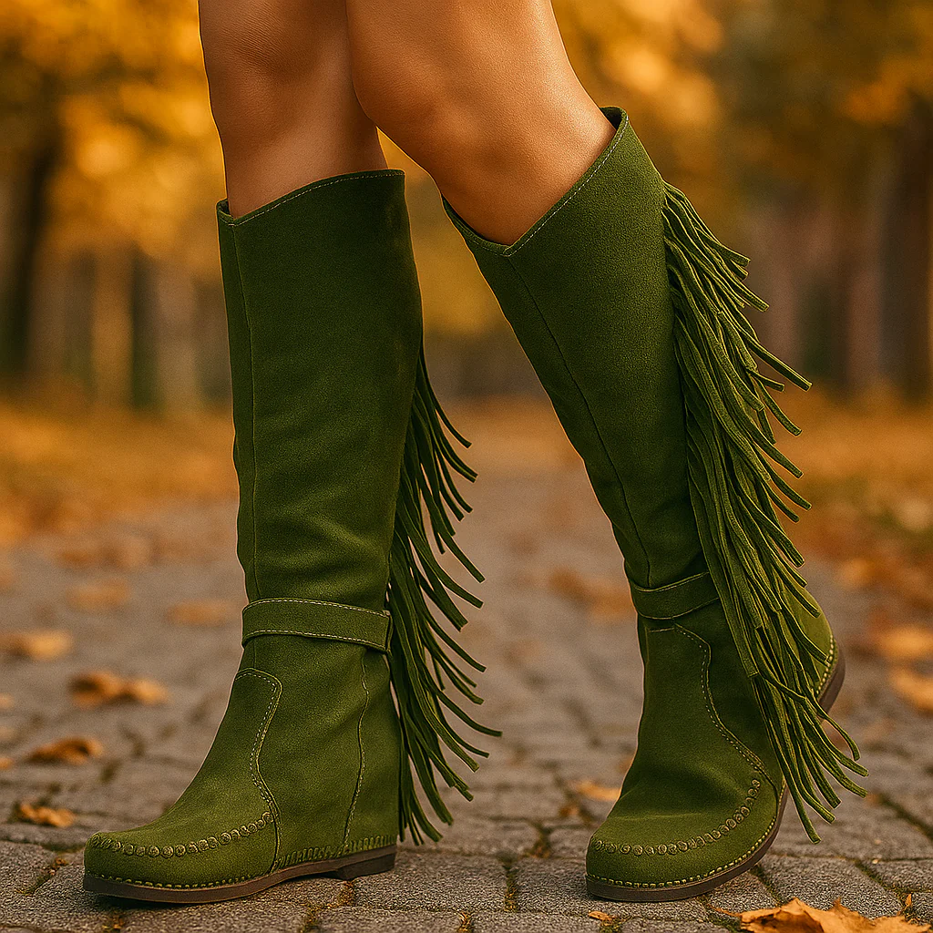 Bottes Hautes à Franges Femme Confort & Style – Image 5