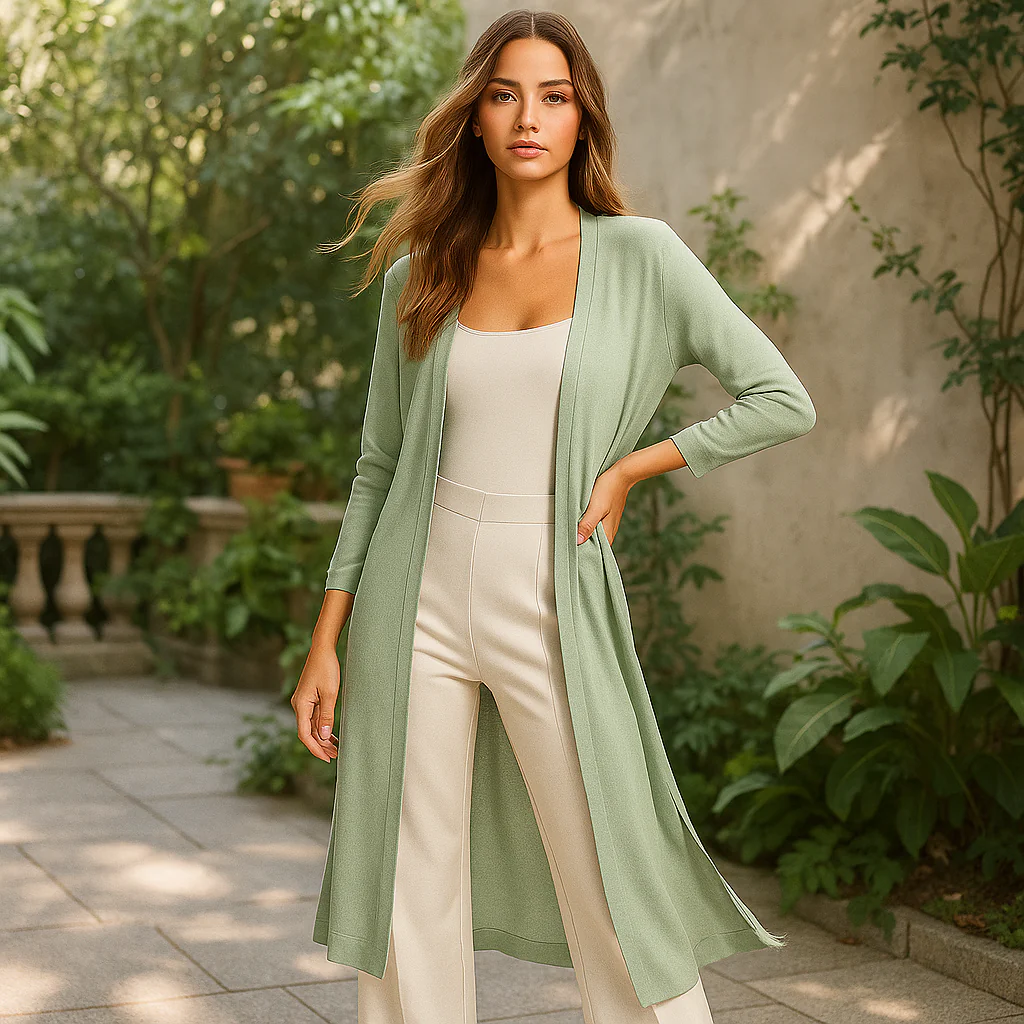 Cardigan Long Élégant en Maille Douce – Image 5