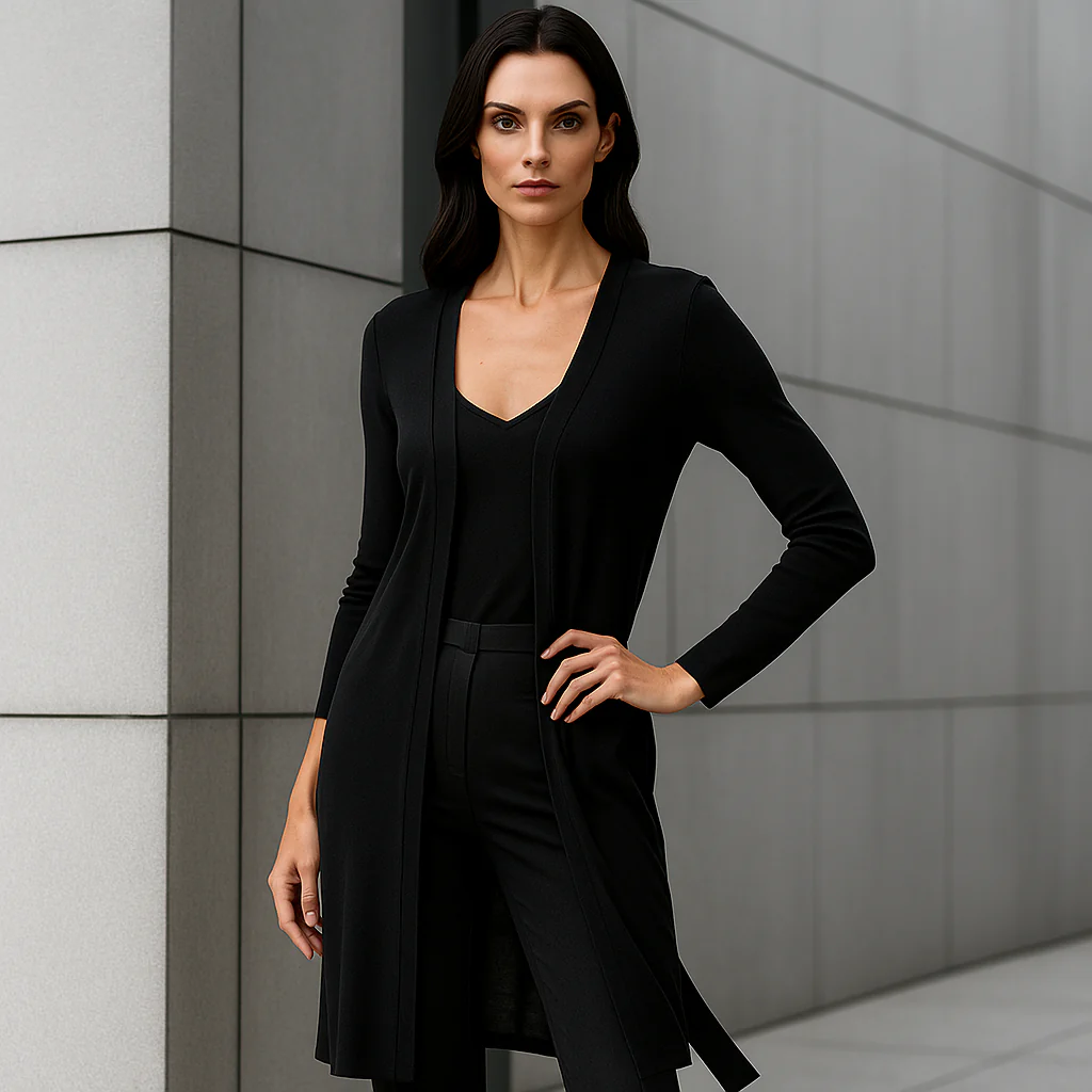 Cardigan Long Élégant en Maille Douce – Image 6
