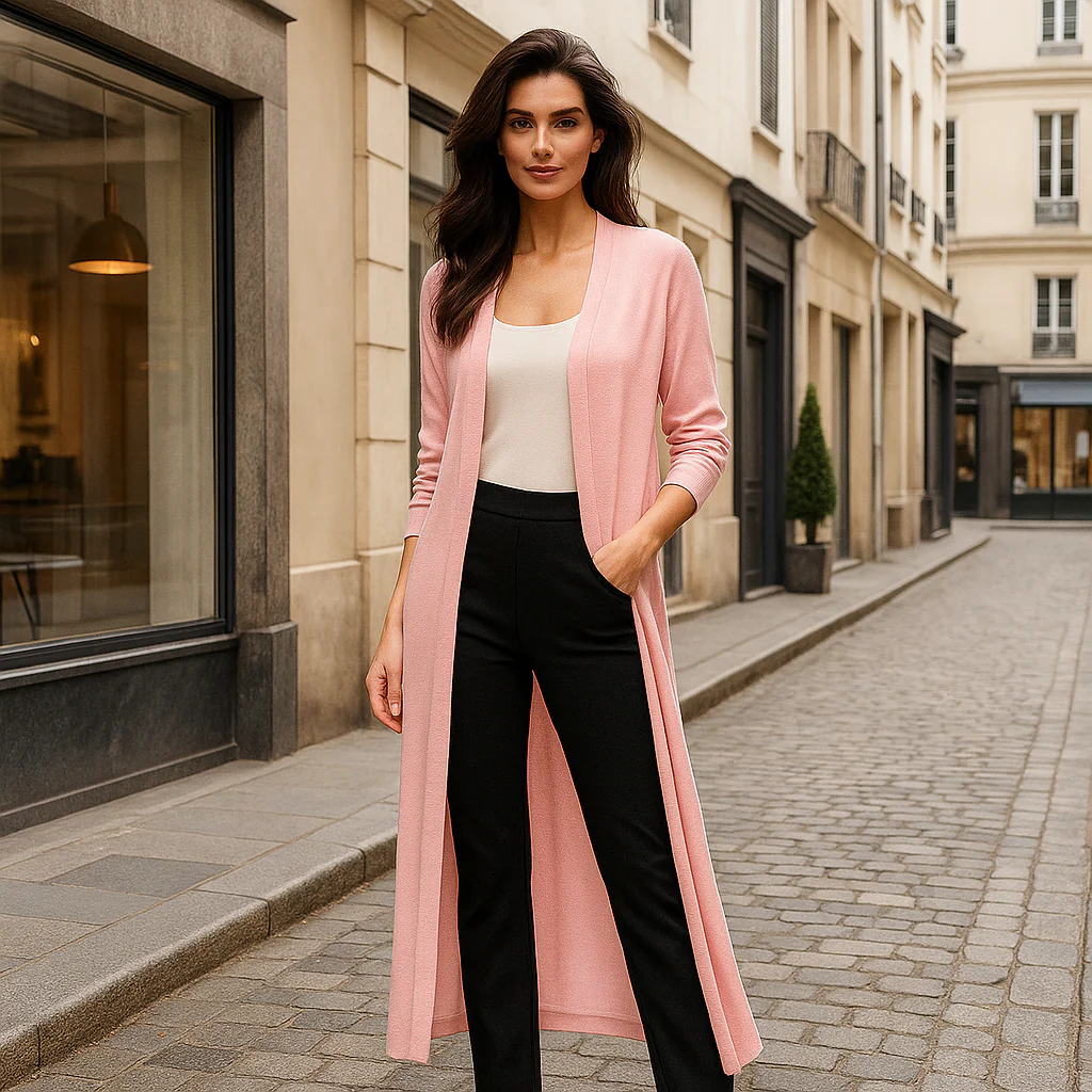Cardigan Long Élégant en Maille Douce – Image 7