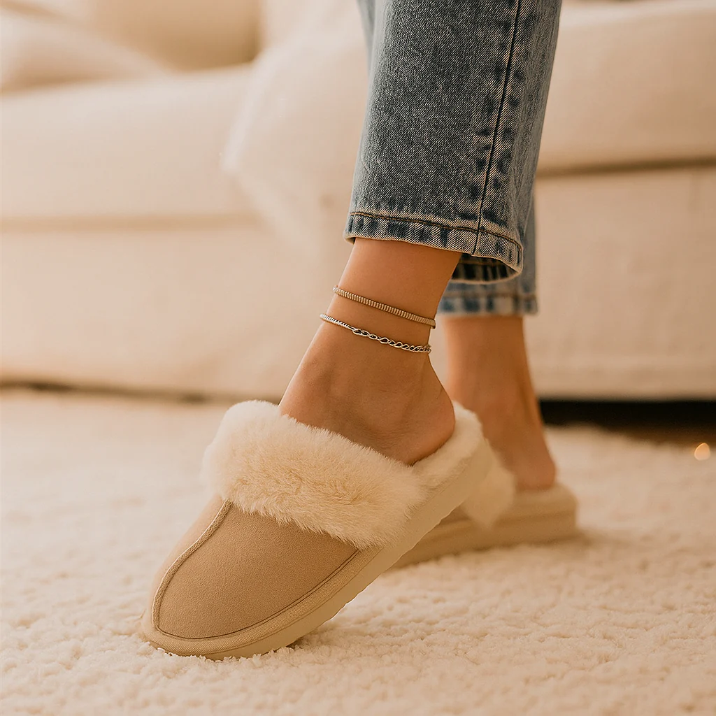 Pantoufles Fluffy Beige – Douceur et chaleur absolues – Image 3