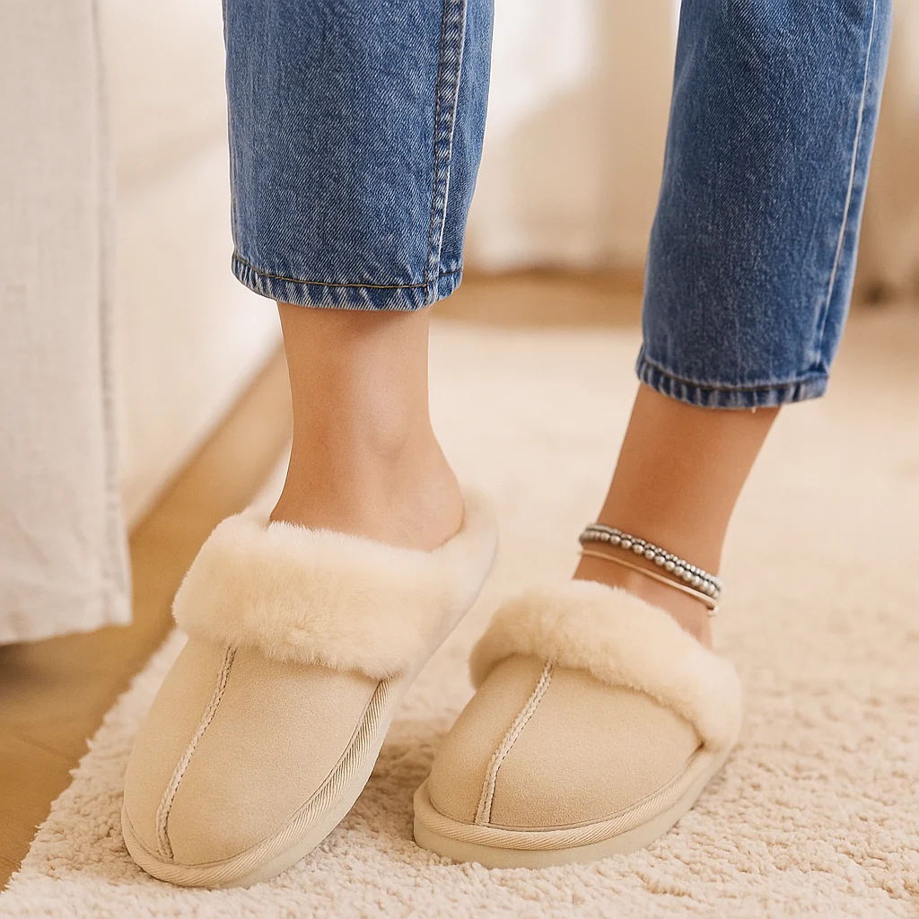 Pantoufles Fluffy Beige – Douceur et chaleur absolues – Image 2