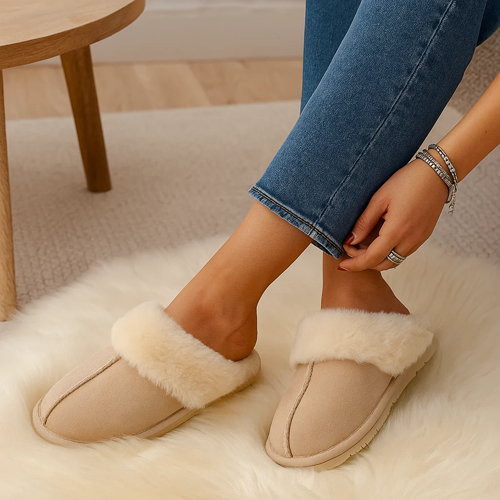 Pantoufles Fluffy Beige – Douceur et chaleur absolues – Image 4
