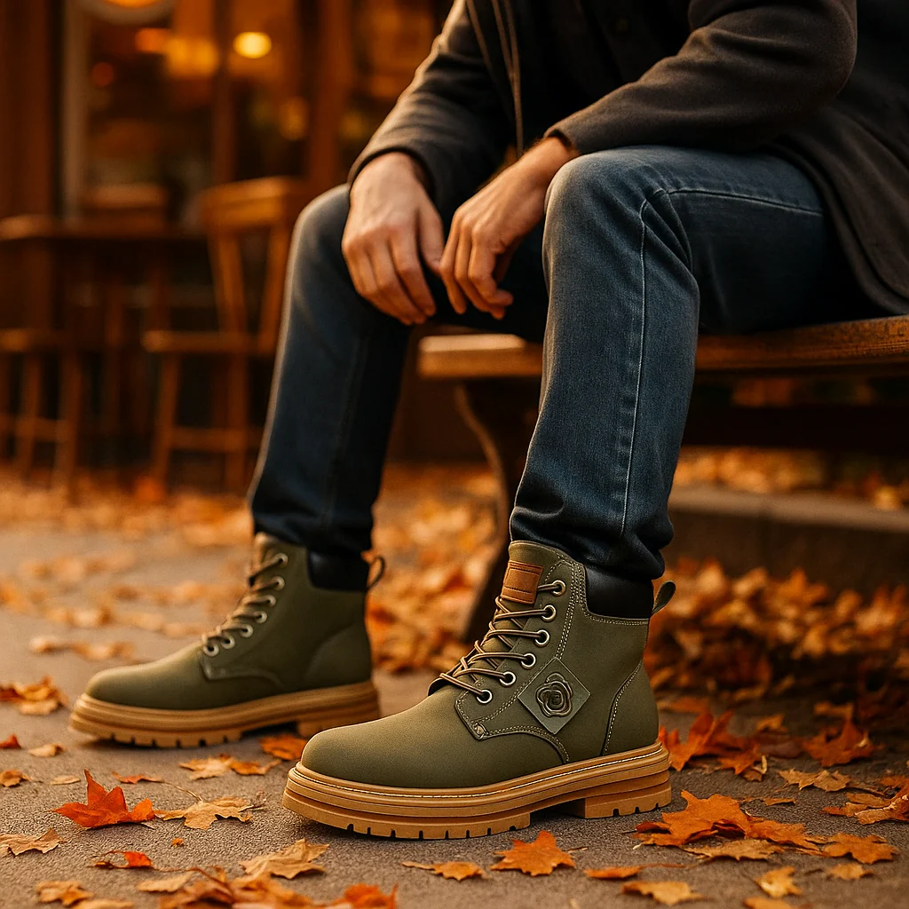 Bottines à Lacets pour Hommes avec Col Rembourré – Image 4