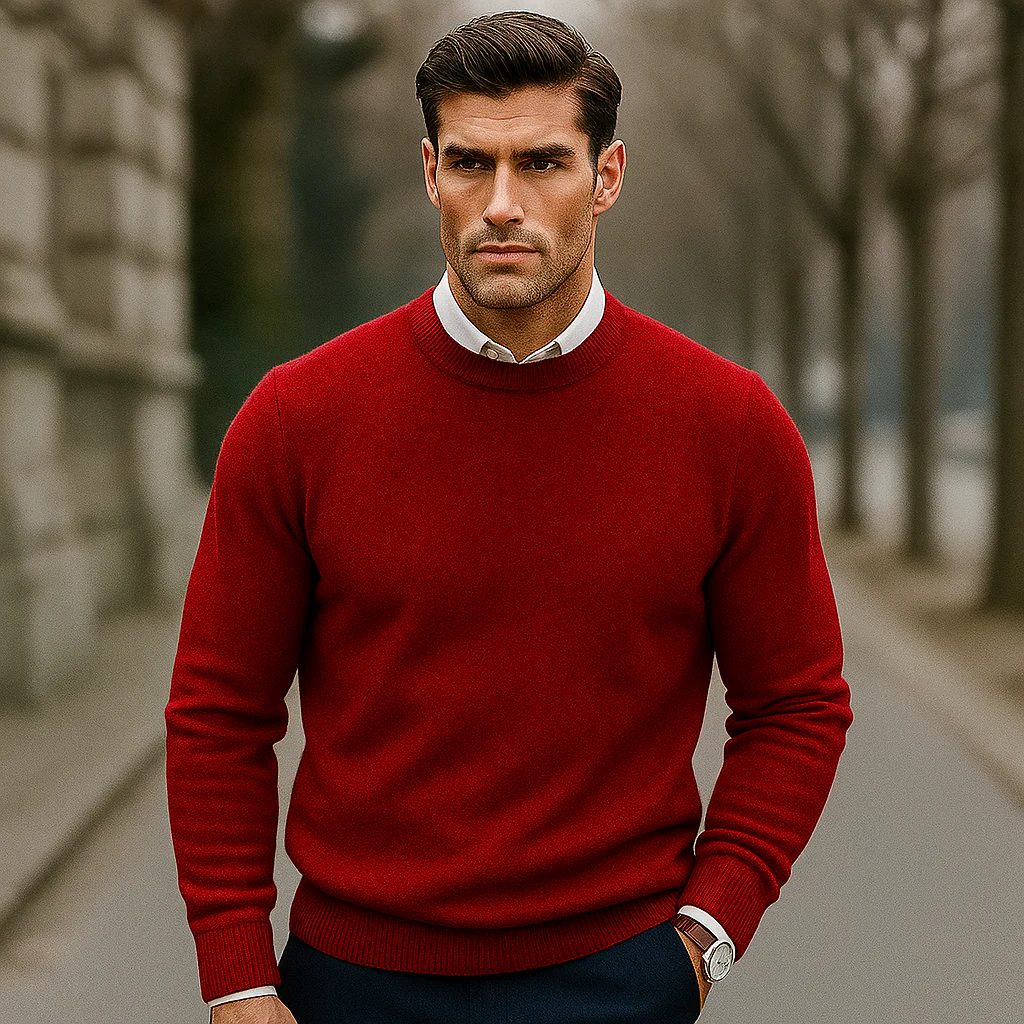 Liam – Pull col rond en laine premium – Image 2