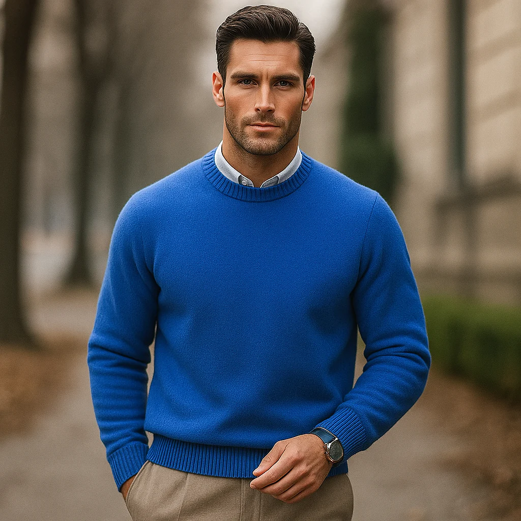 Liam – Pull col rond en laine premium – Image 4