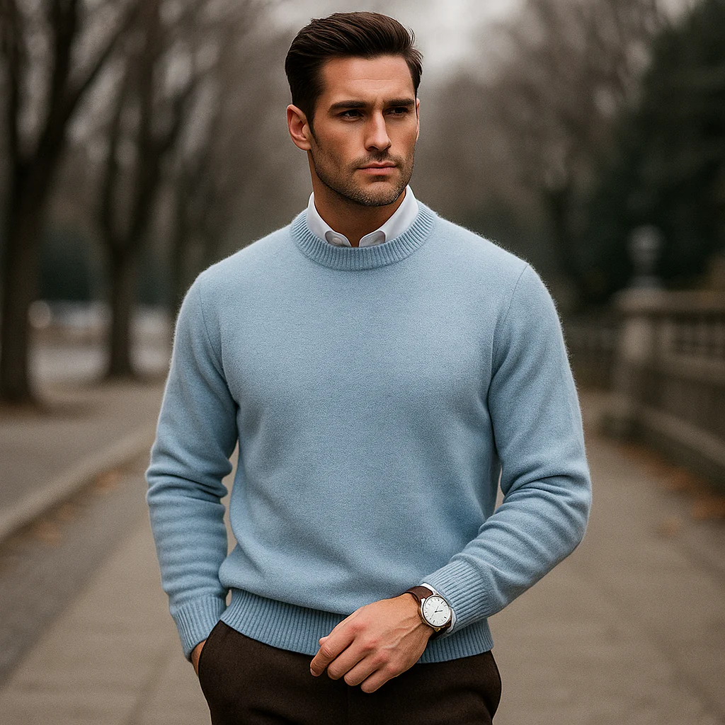 Liam – Pull col rond en laine premium – Image 6