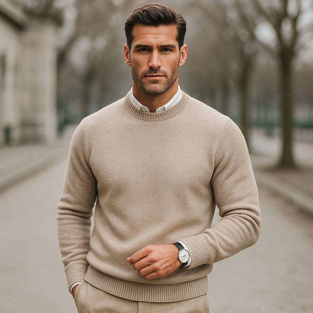 Liam – Pull col rond en laine premium – Image 7