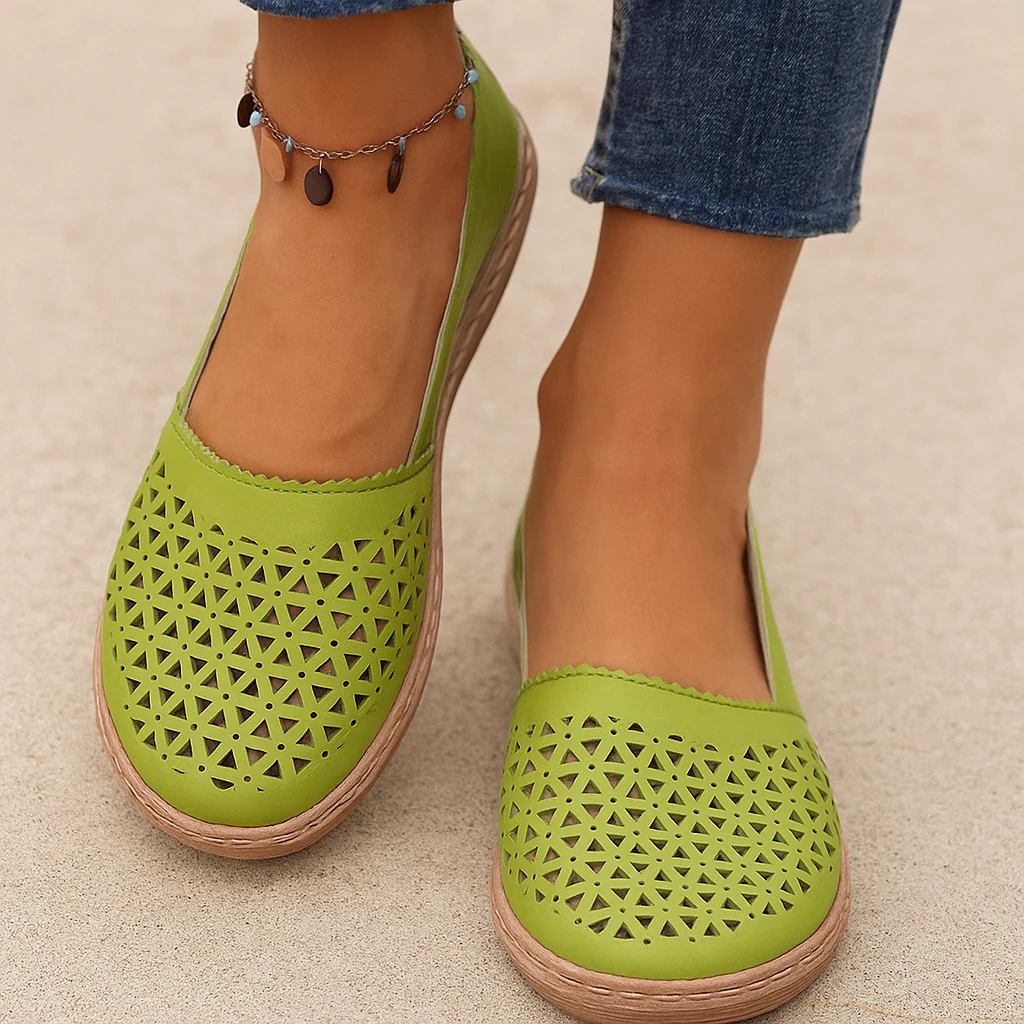 Mocassins femme perforés confortables – Image 4