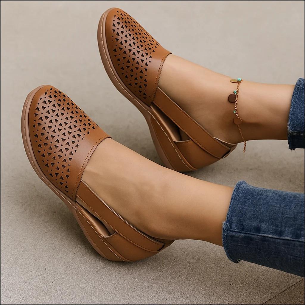 Mocassins femme perforés confortables – Image 6