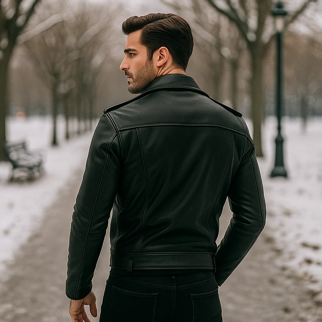 Veste de moto décontractée homme - Col confortable - Élégante et robuste – Image 4
