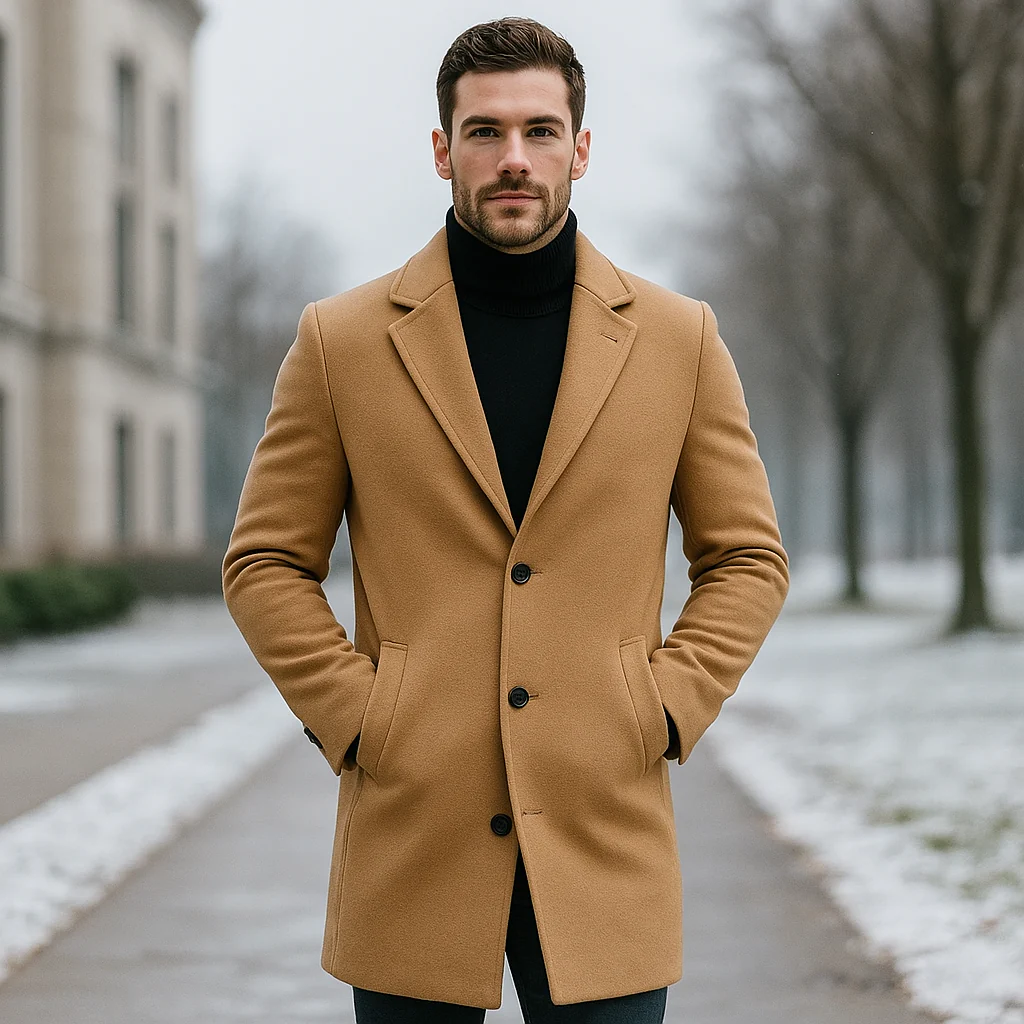 Manteau Laine Homme Terrence - Chaud - Élégant - Durable – Image 3