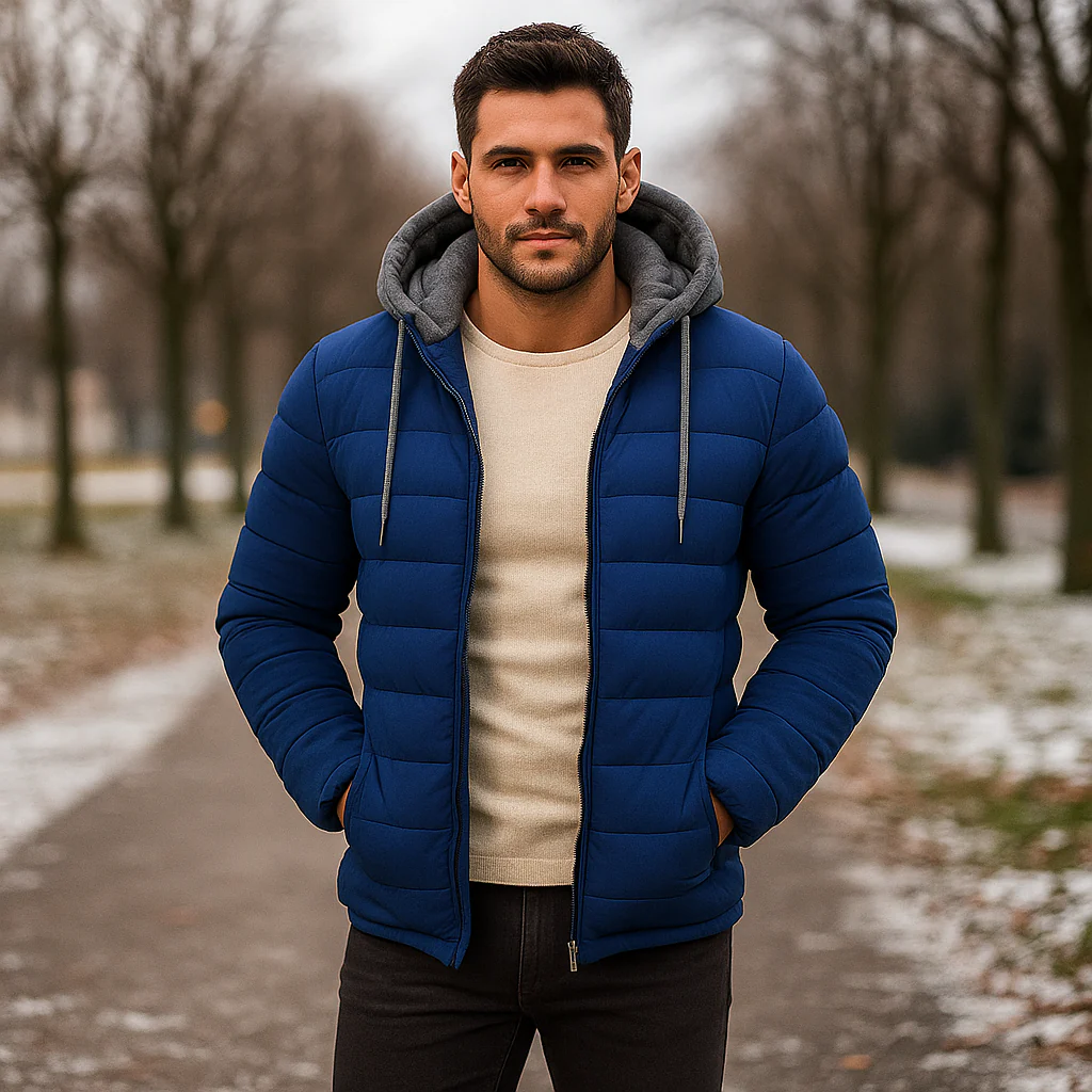 Veste d'hiver légère pour homme avec fermeture éclair – Image 2