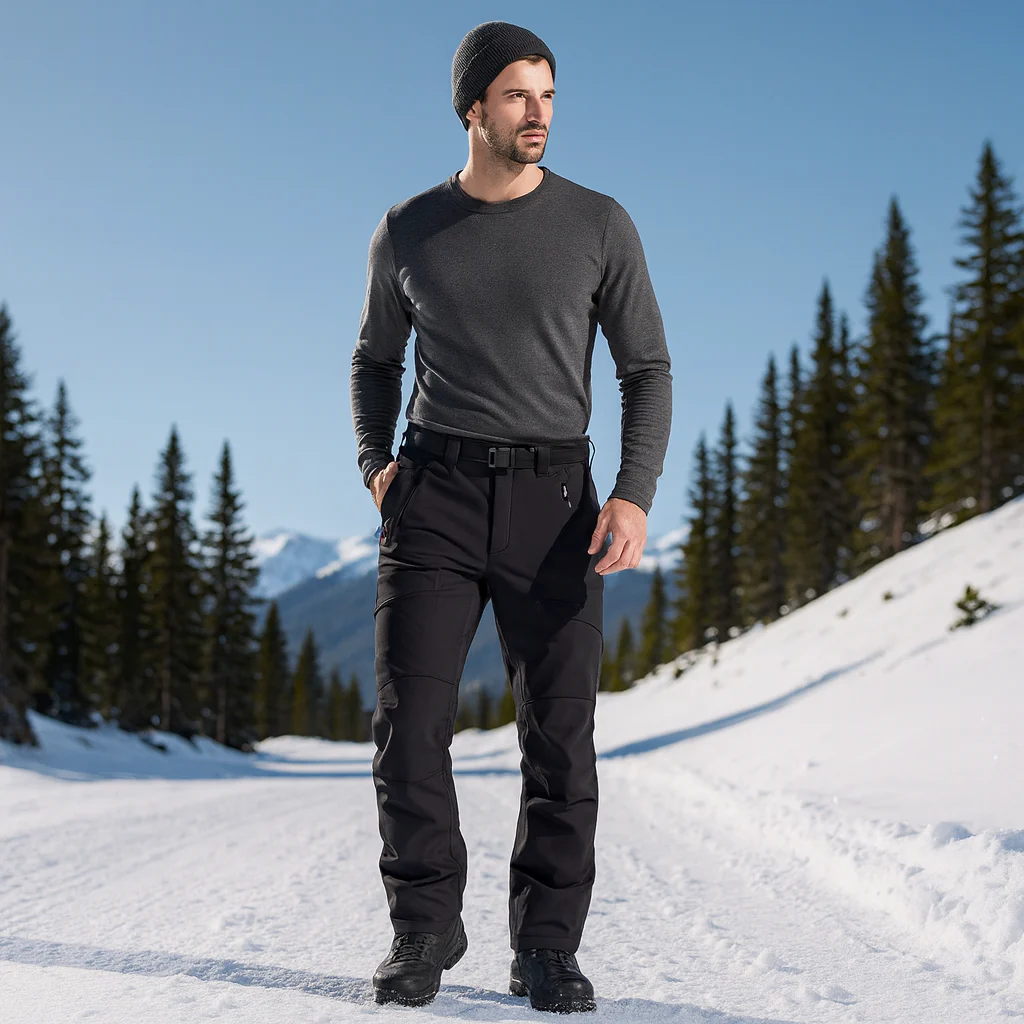 Pantalons de trekking imperméables pour femmes avec polaire – Image 4