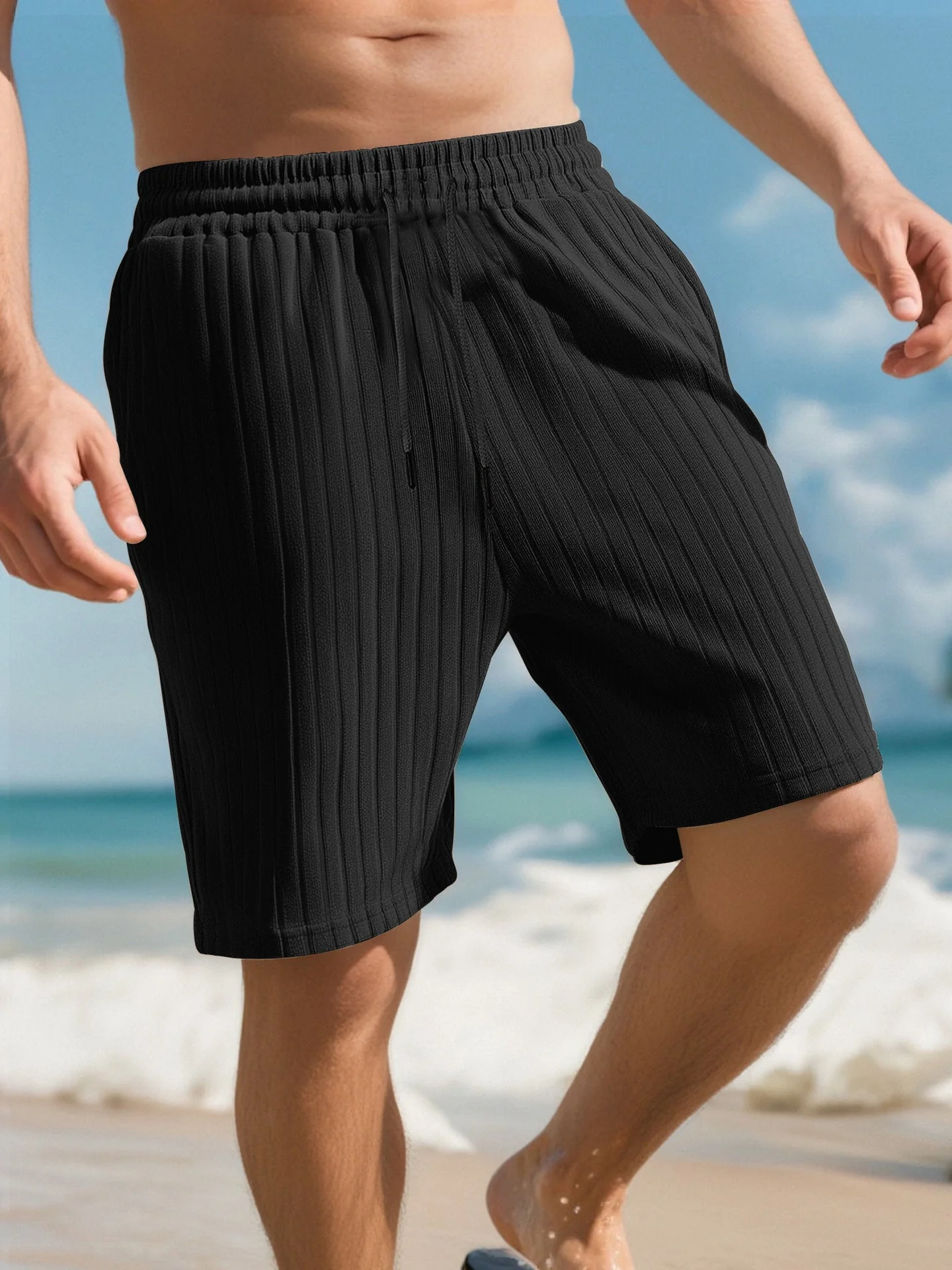 Shorts de bain pour hommes - Technologie régulant l'humidité - Taille élastique – Image 4