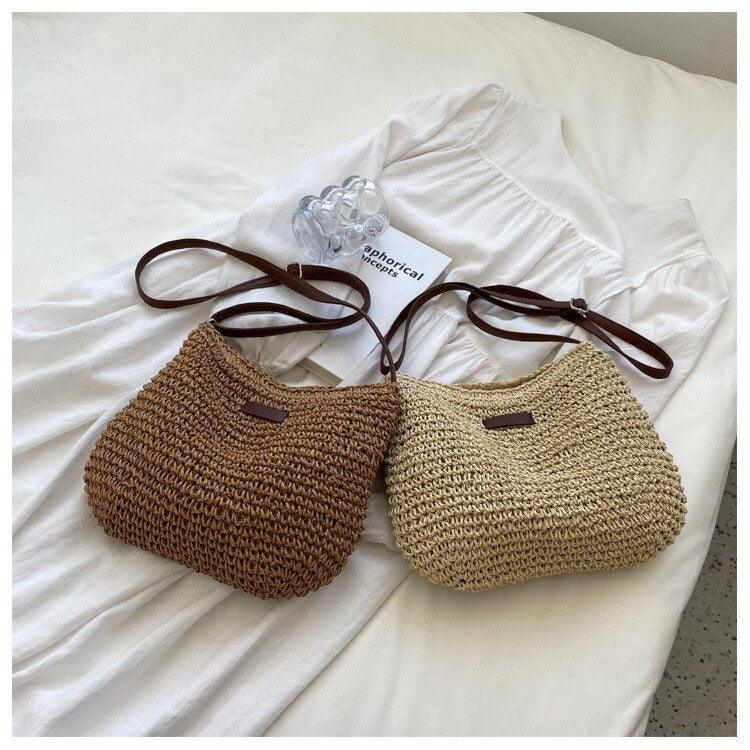 Sac Paille Tressée Artisanale - Tropical
