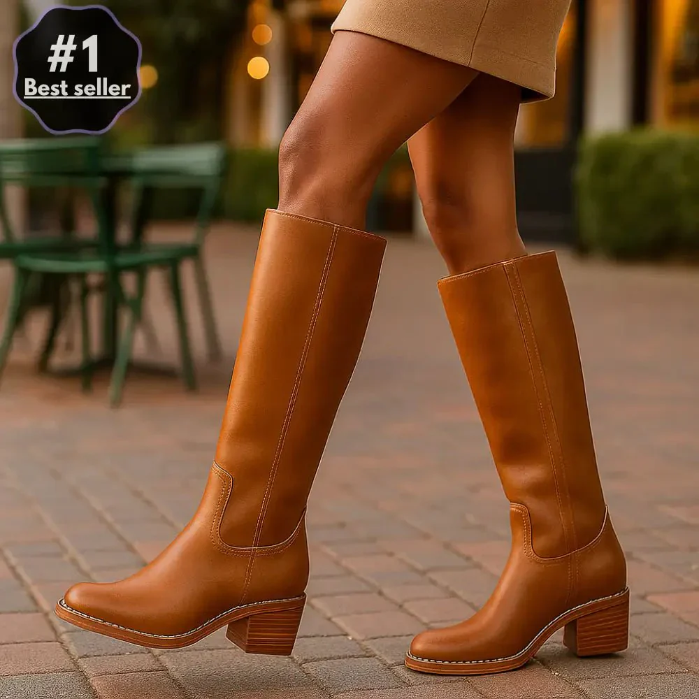 Bottines en Cuir Longues pour Femmes – Édition Limitée – Image 2
