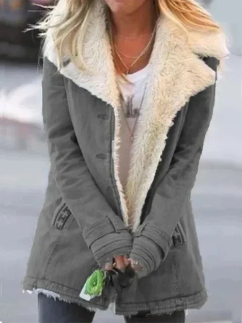 Luvo | Manteau pour Femme – Coupe cintrée avec Grand Col – Image 3
