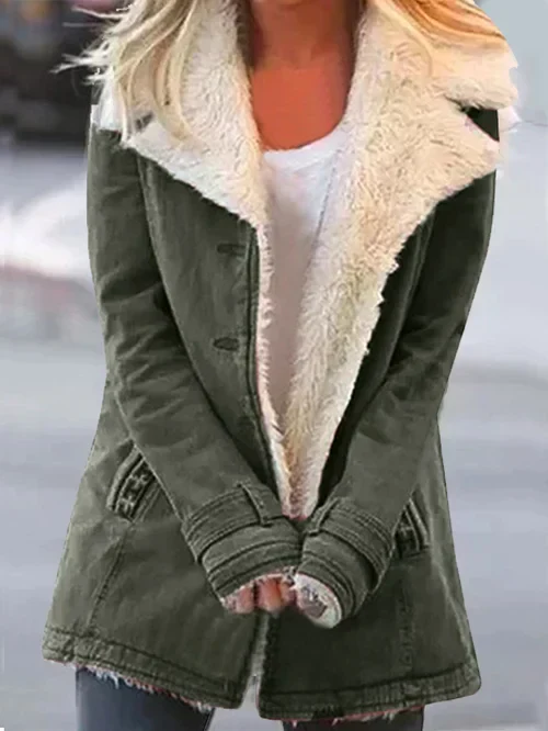 Luvo | Manteau pour Femme – Coupe cintrée avec Grand Col – Image 4